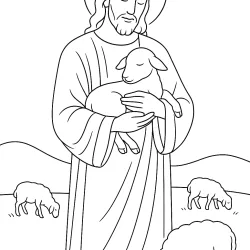 Jesus para imprimir e colorir
