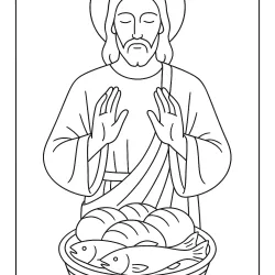 Jesus para imprimir e colorir