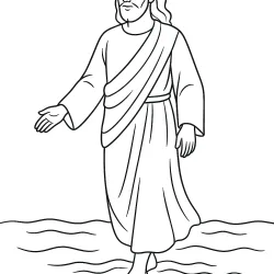 Jesus para imprimir e colorir