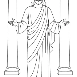 Jesus para imprimir e colorir