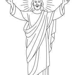 Jesus para imprimir e colorir