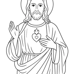 Jesus para imprimir e colorir