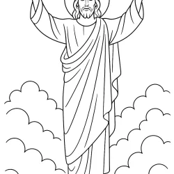 Jesus para imprimir e colorir