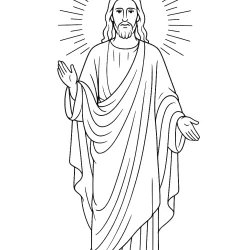 Jesus para imprimir e colorir
