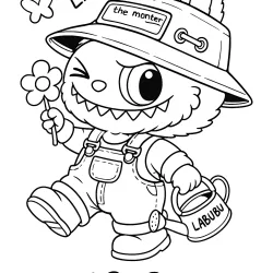 Labubu para imprimir e colorir