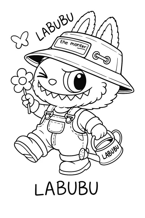 Labubu para imprimir e colorir