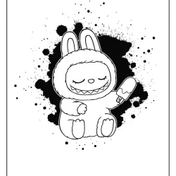 Labubu para imprimir e colorir