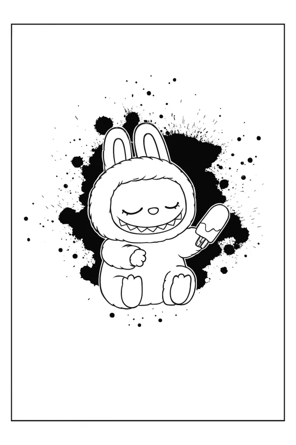Labubu para imprimir e colorir