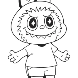 Labubu para imprimir e colorir