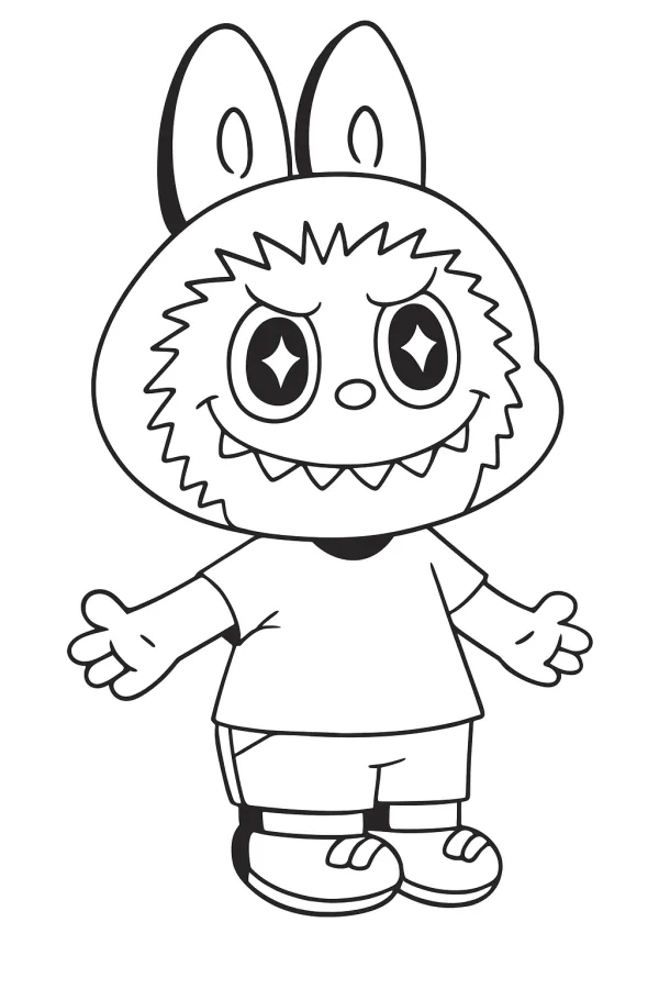 Labubu para imprimir e colorir