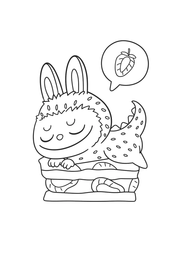 Labubu para imprimir e colorir