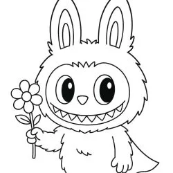 Labubu para imprimir e colorir