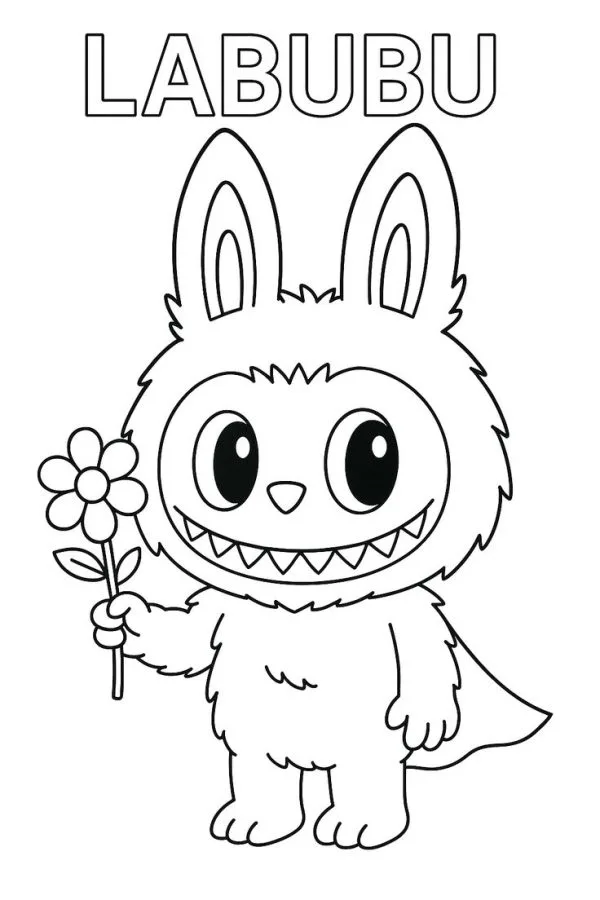 Labubu para imprimir e colorir