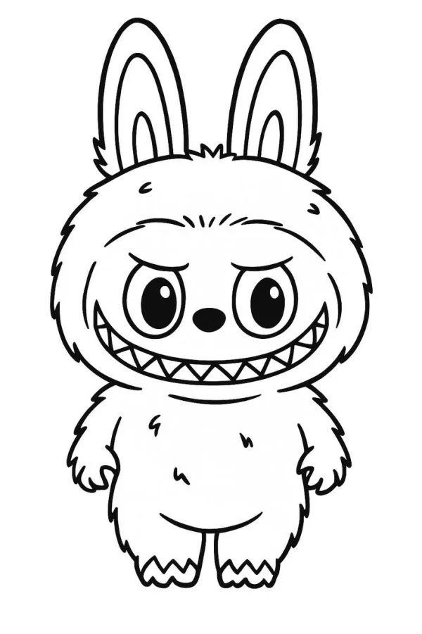 Labubu para imprimir e colorir