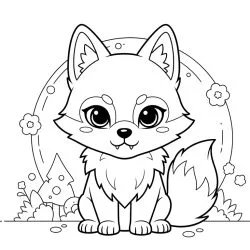 Lobo para imprimir e colorir