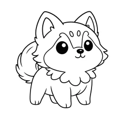 Lobo para imprimir e colorir