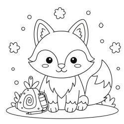 Lobo para imprimir e colorir