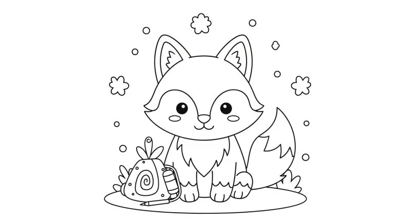 Lobo para imprimir e colorir