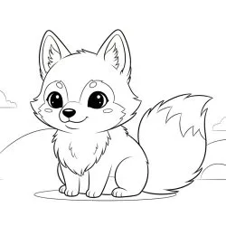 Lobo para imprimir e colorir