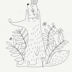 Lobo para imprimir e colorir