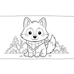 Lobo para imprimir e colorir