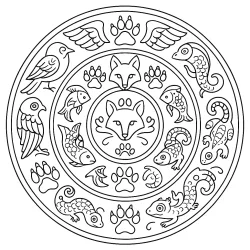 Mandala para imprimir e colorir