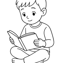 Menino para imprimir e colorir