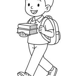 Menino para imprimir e colorir
