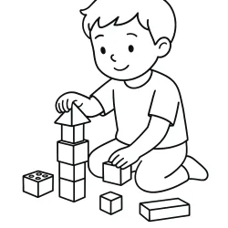 Menino para imprimir e colorir