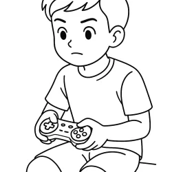 Menino para imprimir e colorir