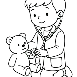 Menino para imprimir e colorir