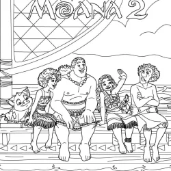 Moana para imprimir e colorir