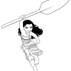 Moana para imprimir e colorir