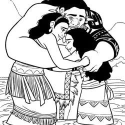 Moana para imprimir e colorir