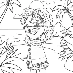 Moana para imprimir e colorir