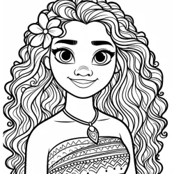 Moana para imprimir e colorir