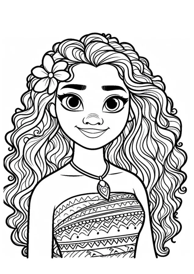 Moana para imprimir e colorir