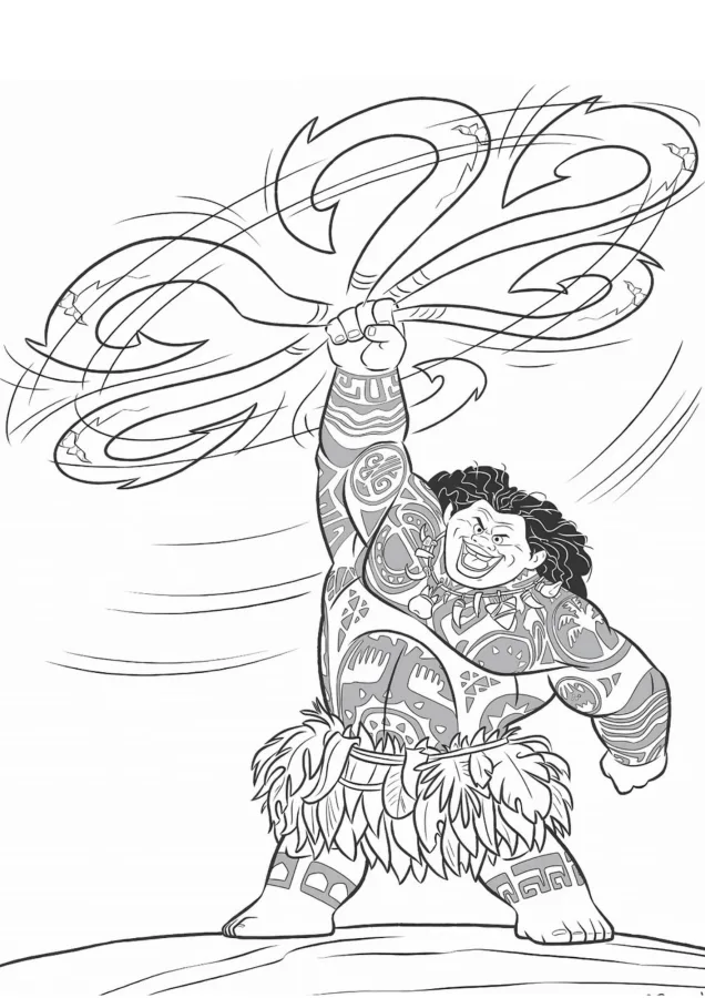 Moana para imprimir e colorir