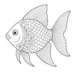Peixe para imprimir e colorir