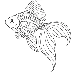 Peixe para imprimir e colorir