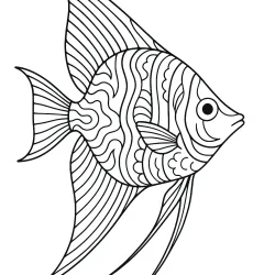 Peixe para imprimir e colorir
