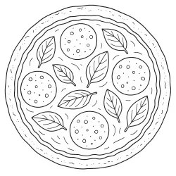 Pizza para imprimir e colorir