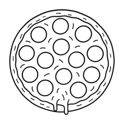Pizza para imprimir e colorir