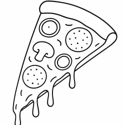 Pizza para imprimir e colorir