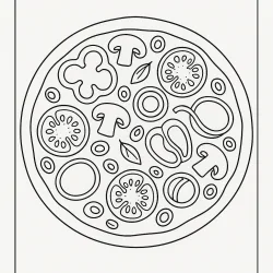 Pizza para imprimir e colorir