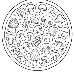 Pizza para imprimir e colorir
