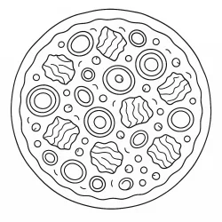 Pizza para imprimir e colorir