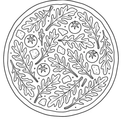 Pizza para imprimir e colorir