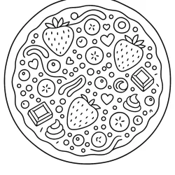 Pizza para imprimir e colorir