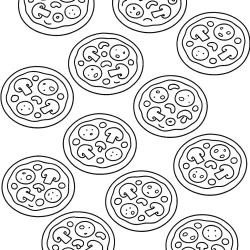 Pizza para imprimir e colorir